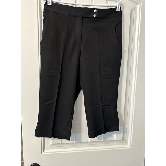 Monterey Club Classic Essentials Capri Golf Pants Size 6 Black classy - Picture 1 of 14